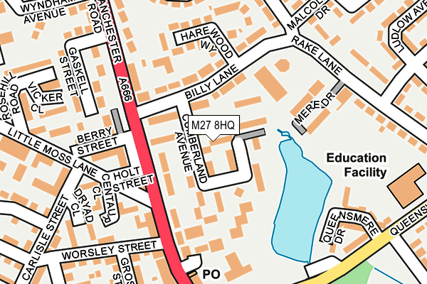 M27 8HQ map - OS OpenMap – Local (Ordnance Survey) M27 8HQ map - OS OpenMap – Local (Ordnance Survey)