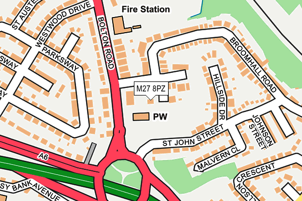 M27 8PZ map - OS OpenMap – Local (Ordnance Survey) M27 8PZ map - OS OpenMap – Local (Ordnance Survey)