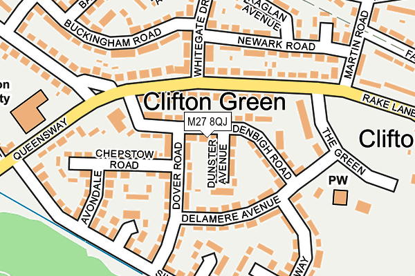 M27 8QJ map - OS OpenMap – Local (Ordnance Survey) M27 8QJ map - OS OpenMap – Local (Ordnance Survey)