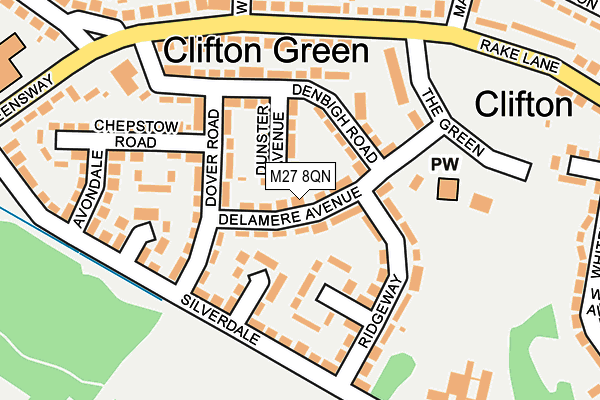 M27 8QN map - OS OpenMap – Local (Ordnance Survey)
