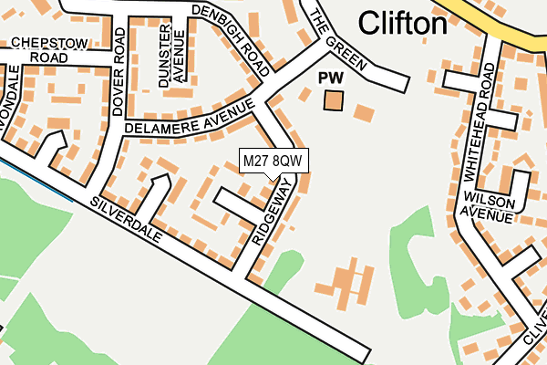 M27 8QW map - OS OpenMap – Local (Ordnance Survey) M27 8QW map - OS OpenMap – Local (Ordnance Survey)