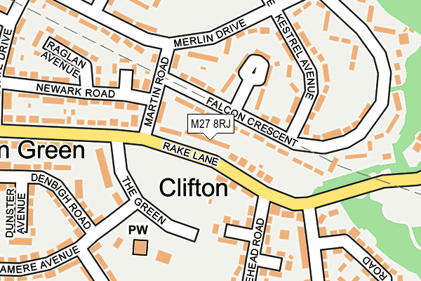 M27 8RJ map - OS OpenMap – Local (Ordnance Survey)
