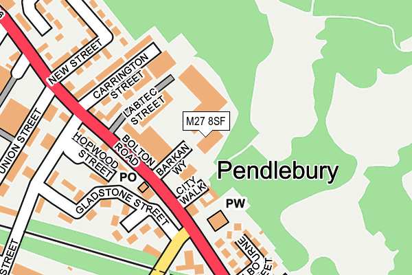 M27 8SF map - OS OpenMap – Local (Ordnance Survey) M27 8SF map - OS OpenMap – Local (Ordnance Survey)
