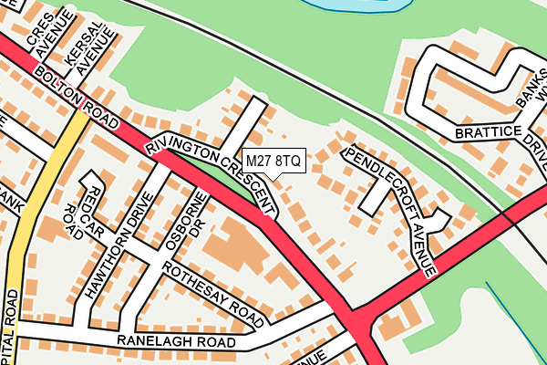 M27 8TQ map - OS OpenMap – Local (Ordnance Survey) M27 8TQ map - OS OpenMap – Local (Ordnance Survey)