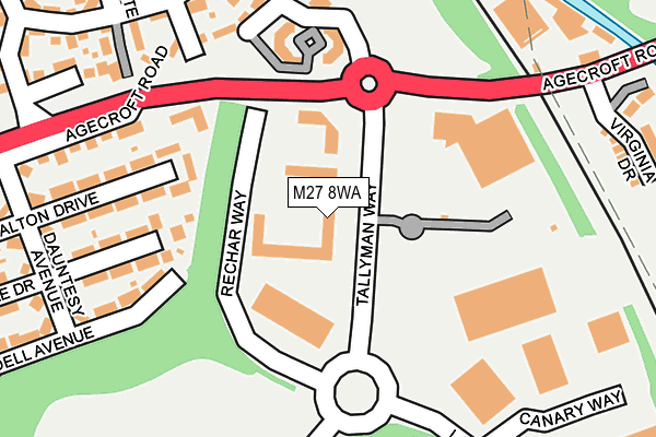 M27 8WA map - OS OpenMap – Local (Ordnance Survey) M27 8WA map - OS OpenMap – Local (Ordnance Survey)