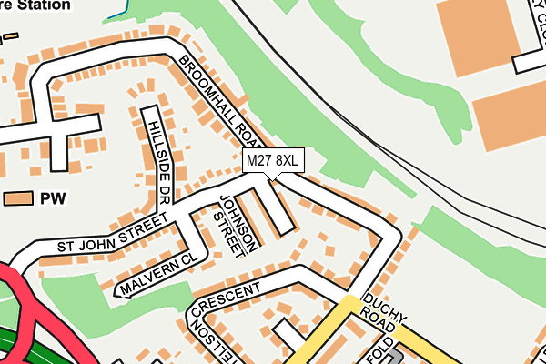 M27 8XL map - OS OpenMap – Local (Ordnance Survey) M27 8XL map - OS OpenMap – Local (Ordnance Survey)