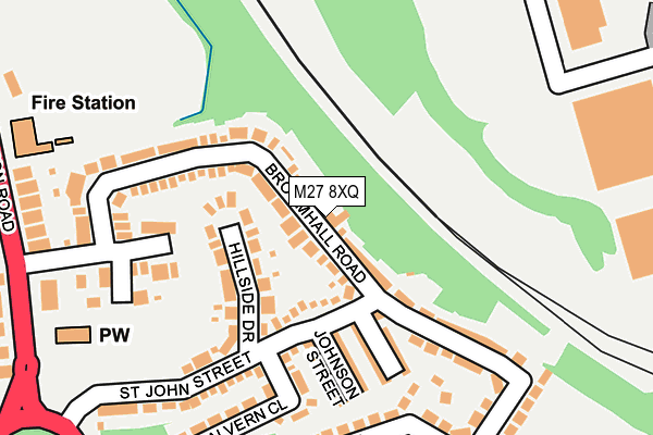 M27 8XQ map - OS OpenMap – Local (Ordnance Survey) M27 8XQ map - OS OpenMap – Local (Ordnance Survey)