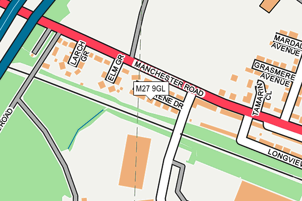 M27 9GL map - OS OpenMap – Local (Ordnance Survey) M27 9GL map - OS OpenMap – Local (Ordnance Survey)