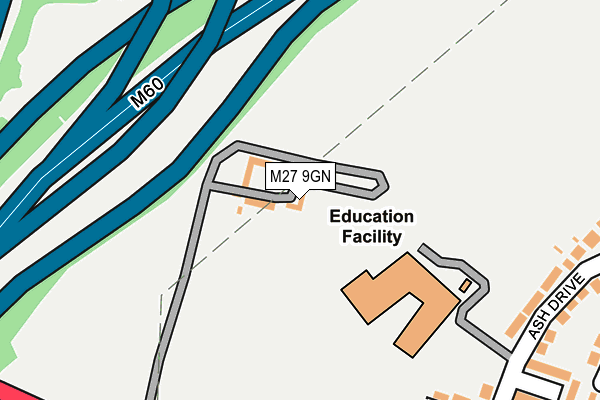 M27 9GN map - OS OpenMap – Local (Ordnance Survey) M27 9GN map - OS OpenMap – Local (Ordnance Survey)