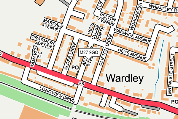 M27 9GQ map - OS OpenMap – Local (Ordnance Survey)