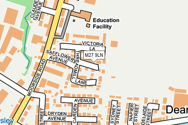 M27 9LN map - OS OpenMap – Local (Ordnance Survey) M27 9LN map - OS OpenMap – Local (Ordnance Survey)