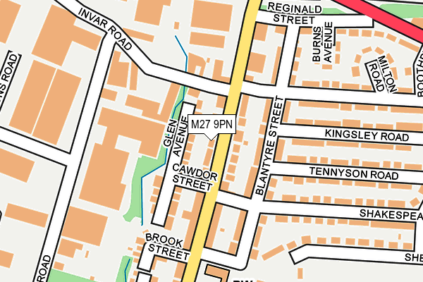 M27 9PN map - OS OpenMap – Local (Ordnance Survey) M27 9PN map - OS OpenMap – Local (Ordnance Survey)