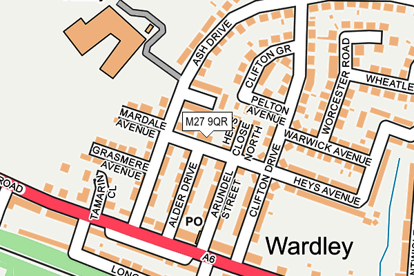 M27 9QR map - OS OpenMap – Local (Ordnance Survey)