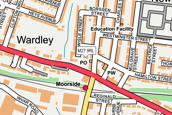 M27 9RL map - OS OpenMap – Local (Ordnance Survey) M27 9RL map - OS OpenMap – Local (Ordnance Survey)