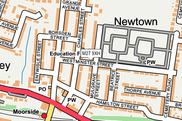 M27 9XH map - OS OpenMap – Local (Ordnance Survey) M27 9XH map - OS OpenMap – Local (Ordnance Survey)