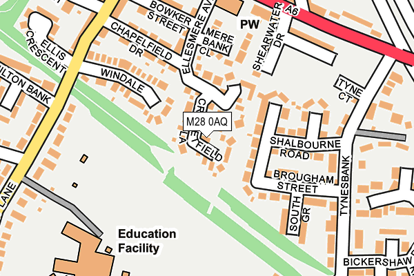 M28 0AQ map - OS OpenMap – Local (Ordnance Survey)