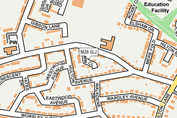 M28 0LJ map - OS OpenMap – Local (Ordnance Survey)