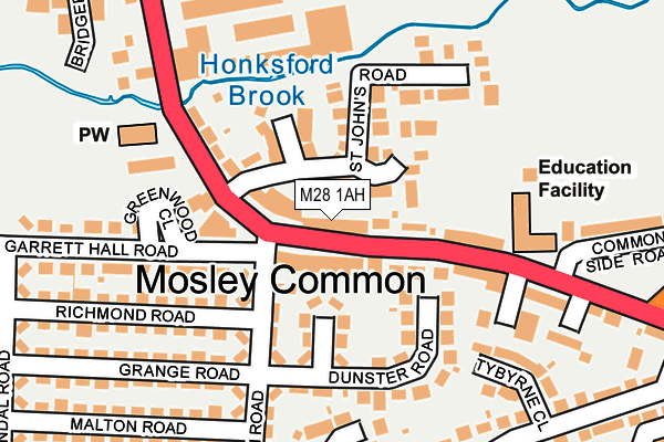 M28 1AH map - OS OpenMap – Local (Ordnance Survey) M28 1AH map - OS OpenMap – Local (Ordnance Survey)