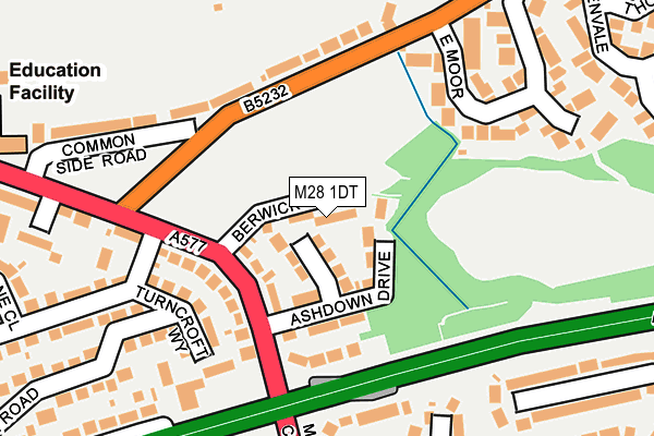 M28 1DT map - OS OpenMap – Local (Ordnance Survey) M28 1DT map - OS OpenMap – Local (Ordnance Survey)