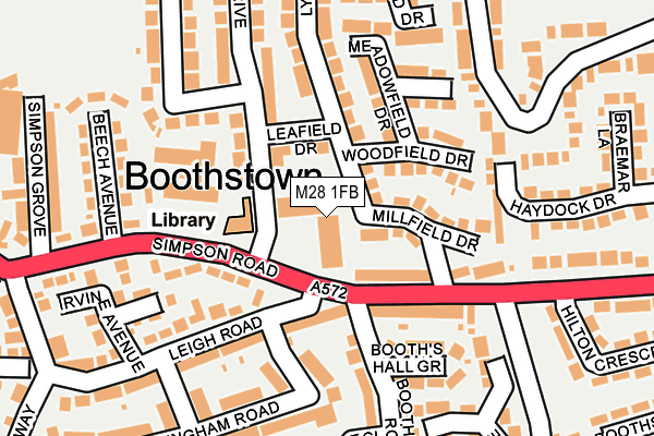 M28 1FB map - OS OpenMap – Local (Ordnance Survey) M28 1FB map - OS OpenMap – Local (Ordnance Survey)