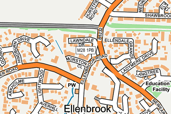 M28 1PB map - OS OpenMap – Local (Ordnance Survey) M28 1PB map - OS OpenMap – Local (Ordnance Survey)