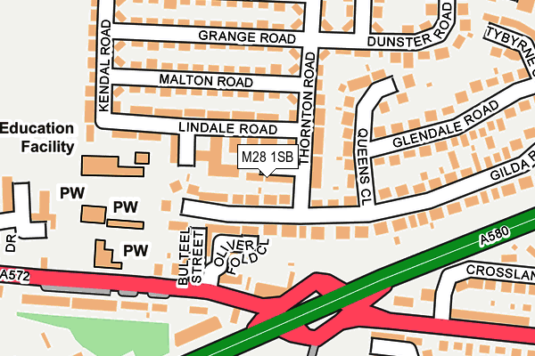 M28 1SB map - OS OpenMap – Local (Ordnance Survey) M28 1SB map - OS OpenMap – Local (Ordnance Survey)