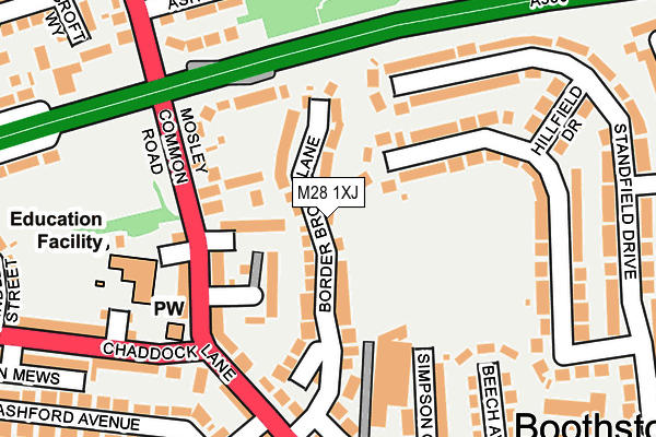 M28 1XJ map - OS OpenMap – Local (Ordnance Survey) M28 1XJ map - OS OpenMap – Local (Ordnance Survey)