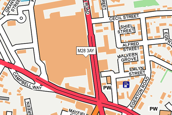 M28 3AY map - OS OpenMap – Local (Ordnance Survey) M28 3AY map - OS OpenMap – Local (Ordnance Survey)