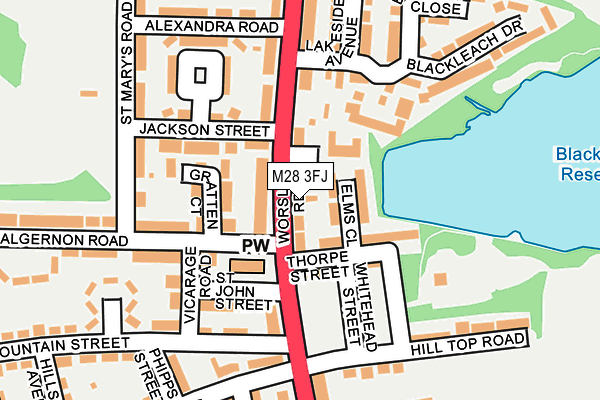 M28 3FJ map - OS OpenMap – Local (Ordnance Survey) M28 3FJ map - OS OpenMap – Local (Ordnance Survey)