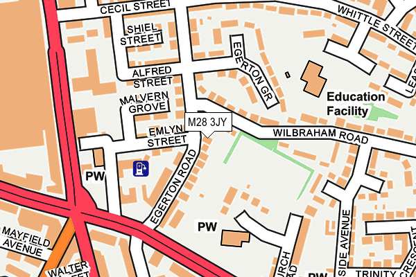 M28 3JY map - OS OpenMap – Local (Ordnance Survey) M28 3JY map - OS OpenMap – Local (Ordnance Survey)