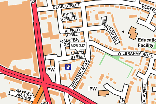 M28 3JZ map - OS OpenMap – Local (Ordnance Survey) M28 3JZ map - OS OpenMap – Local (Ordnance Survey)