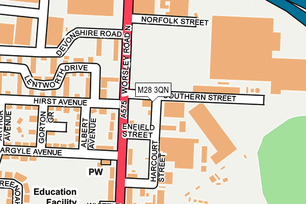 M28 3QN map - OS OpenMap – Local (Ordnance Survey)