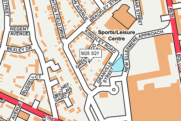 M28 3QY map - OS OpenMap – Local (Ordnance Survey)