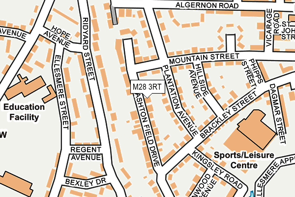 M28 3RT map - OS OpenMap – Local (Ordnance Survey)