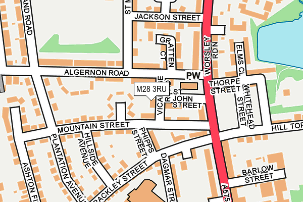 M28 3RU map - OS OpenMap – Local (Ordnance Survey)