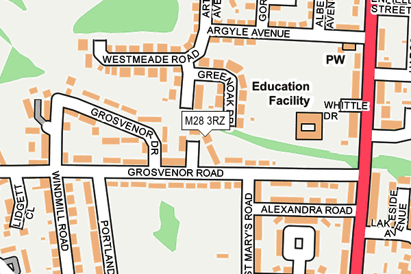 M28 3RZ map - OS OpenMap – Local (Ordnance Survey) M28 3RZ map - OS OpenMap – Local (Ordnance Survey)
