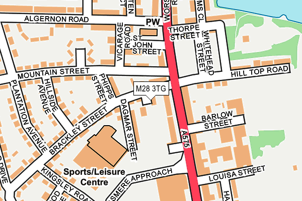 M28 3TG map - OS OpenMap – Local (Ordnance Survey)