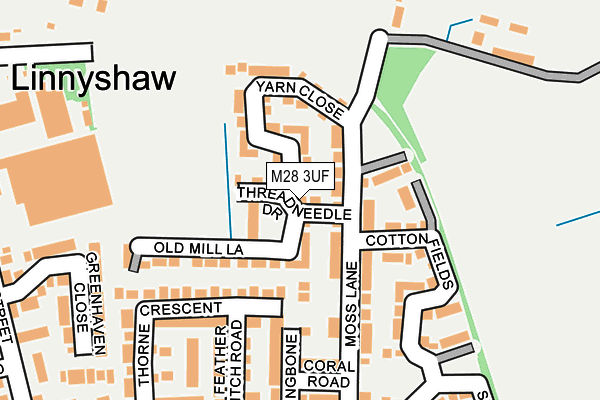 M28 3UF map - OS OpenMap – Local (Ordnance Survey)