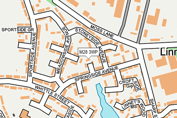 M28 3WP map - OS OpenMap – Local (Ordnance Survey) M28 3WP map - OS OpenMap – Local (Ordnance Survey)
