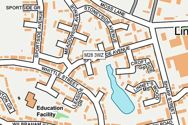 M28 3WZ map - OS OpenMap – Local (Ordnance Survey) M28 3WZ map - OS OpenMap – Local (Ordnance Survey)