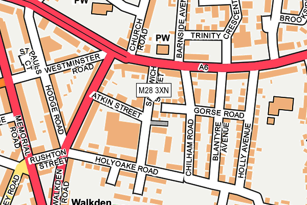 M28 3XN map - OS OpenMap – Local (Ordnance Survey)