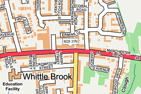 M28 3YN map - OS OpenMap – Local (Ordnance Survey) M28 3YN map - OS OpenMap – Local (Ordnance Survey)