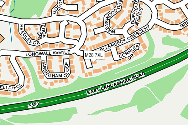 M28 7XL map - OS OpenMap – Local (Ordnance Survey) M28 7XL map - OS OpenMap – Local (Ordnance Survey)