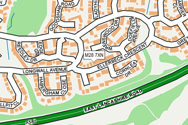 M28 7XN map - OS OpenMap – Local (Ordnance Survey) M28 7XN map - OS OpenMap – Local (Ordnance Survey)