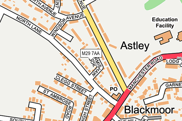 M29 7AA map - OS OpenMap – Local (Ordnance Survey) M29 7AA map - OS OpenMap – Local (Ordnance Survey)