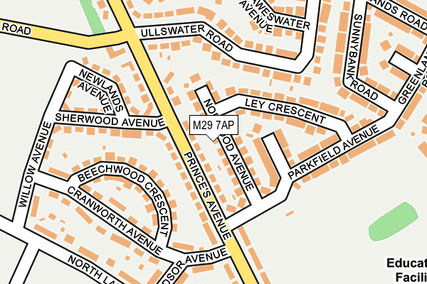 M29 7AP map - OS OpenMap – Local (Ordnance Survey) M29 7AP map - OS OpenMap – Local (Ordnance Survey)