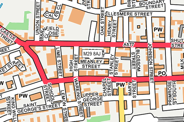 M29 8AJ map - OS OpenMap – Local (Ordnance Survey) M29 8AJ map - OS OpenMap – Local (Ordnance Survey)