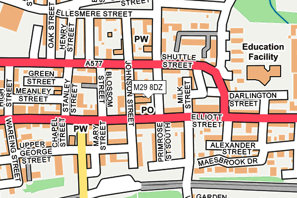 M29 8DZ map - OS OpenMap – Local (Ordnance Survey) M29 8DZ map - OS OpenMap – Local (Ordnance Survey)