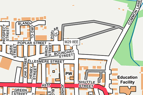 M29 8EE map - OS OpenMap – Local (Ordnance Survey) M29 8EE map - OS OpenMap – Local (Ordnance Survey)