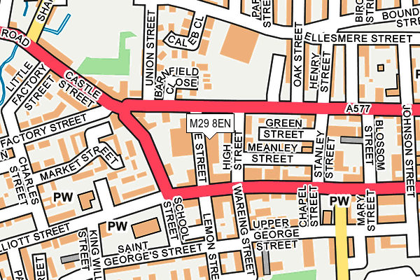 M29 8EN map - OS OpenMap – Local (Ordnance Survey) M29 8EN map - OS OpenMap – Local (Ordnance Survey)